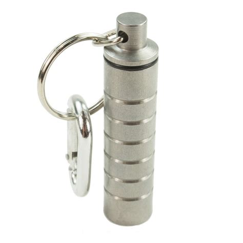 stainless steel keychain pill box|pill holder keychain promotional.